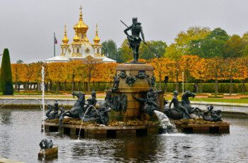 Санкт-Петербург осенью фонтаны Петергоф